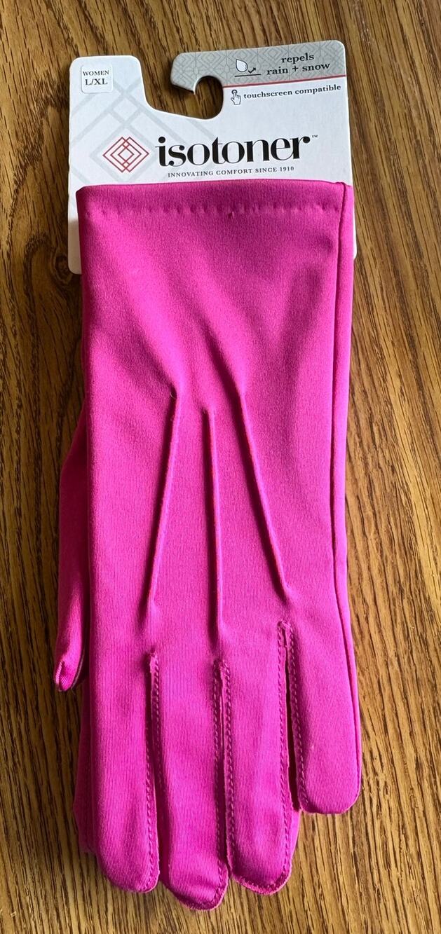 Isotoner Women’s SmarTouch Gloves L/XL Very Berry Pink – New